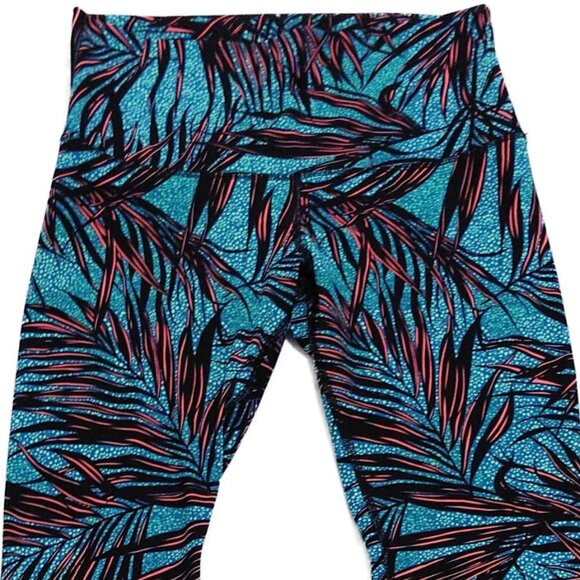 Lululemon Wunder Under Pant (Hi-Rise) Palm Lace Tofino Teal Multi - Picture 6 of 9